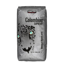 Kirkland Signature Colombian Supremo Coffee, Whole Bean, 3 lbs Medium Roast.