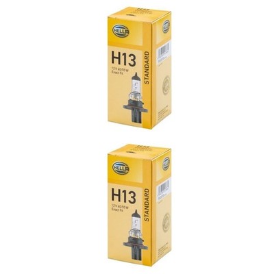 2x HELLA STANDARD H13 HALOGEN GLÜHLAMPEN 12V 60/55W P26.4T | 8GJ 008 837-121