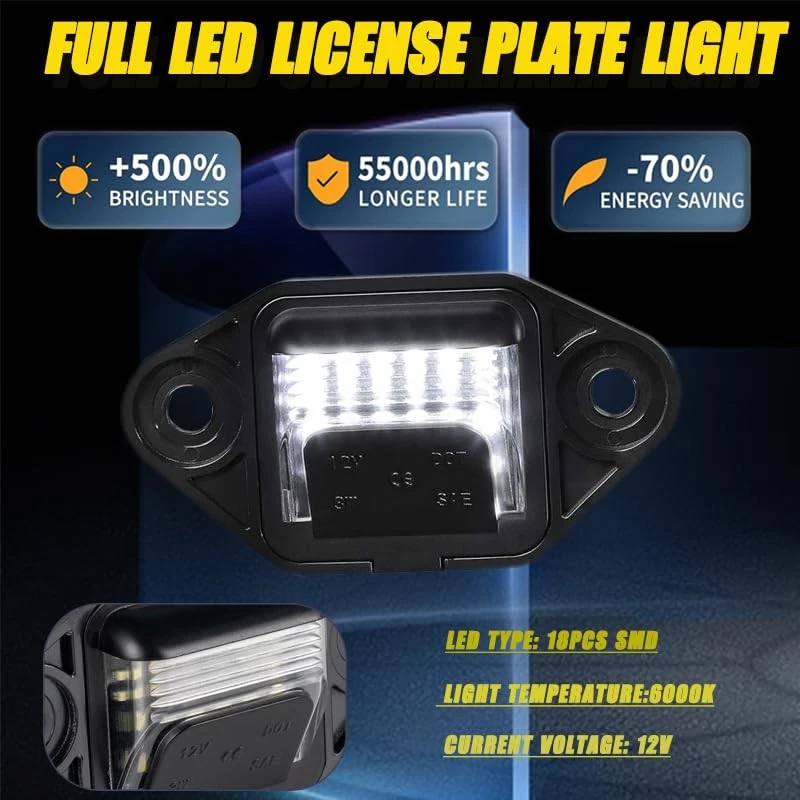For Ford E150 E250 E350 E450 Econoline Van Rear LED License Plate Light Lamps... - Изображение 4 из 4