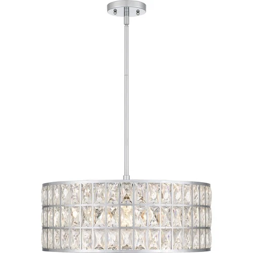 Polished Chrome Four Light Pendant from the Gibson Collection - Picture 3 of 6