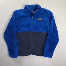 The North Face Fleece Jacket Boys Large 10/12 Blue Full Zip Sherpa Coat