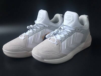 Hummel Algiz Herren Indoor Halle Handball Sportschuhe Morning Mist weiß grau