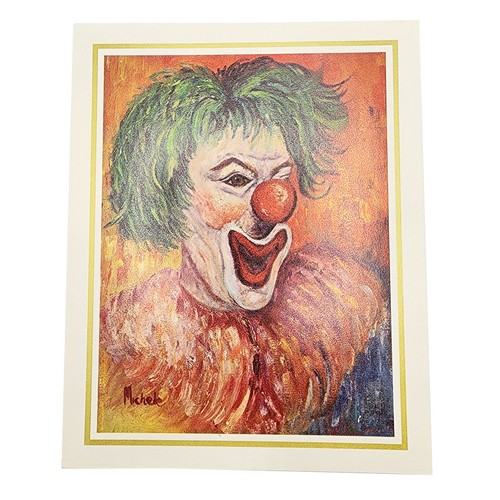 Creepy Sad Clown Prints Michele Reproductions Award Winning 8"x10" Set of 4 Vtg - 第 4/13 張圖片