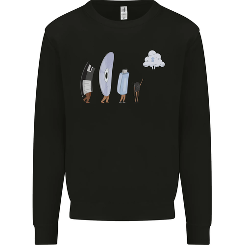 Lustige Aufbewahrung Evolution IT Retro PC-Gerät Kinder Sweatshirt Pullover - Bild 1 von 11