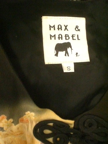Or Kimono Floral Vest Vert S Mabel Grues Marron Vintage Gilet Max Soie SgA1wqW