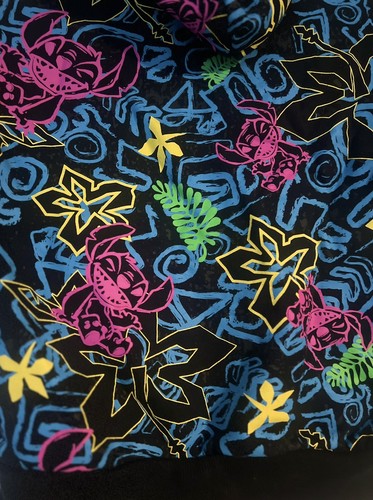 Neon Bright STITCH Kids Pullover Hoodie Size 5/6 Lilo And Stitch Hawaii Disney - Picture 5 of 7