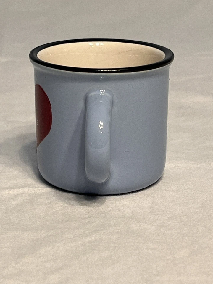 Natural Life "Haces del mundo un lugar mejor" Mini taza taza corazón azul ~ Nuevo Foto 2 de 4