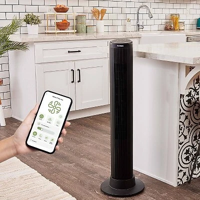 Holmes 40u0026#034; Wi-Fi Smart Connect Digital Oscillating 3 Speed Tower Fan  with | eBay