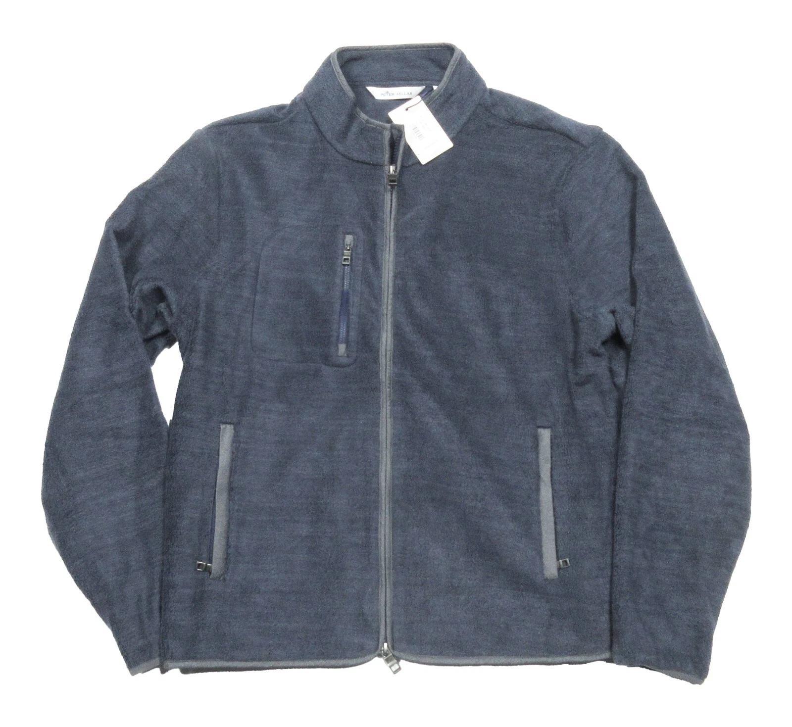 Peter Millar Men's Navy Blue Micro Shearling Fleece Jacket $228