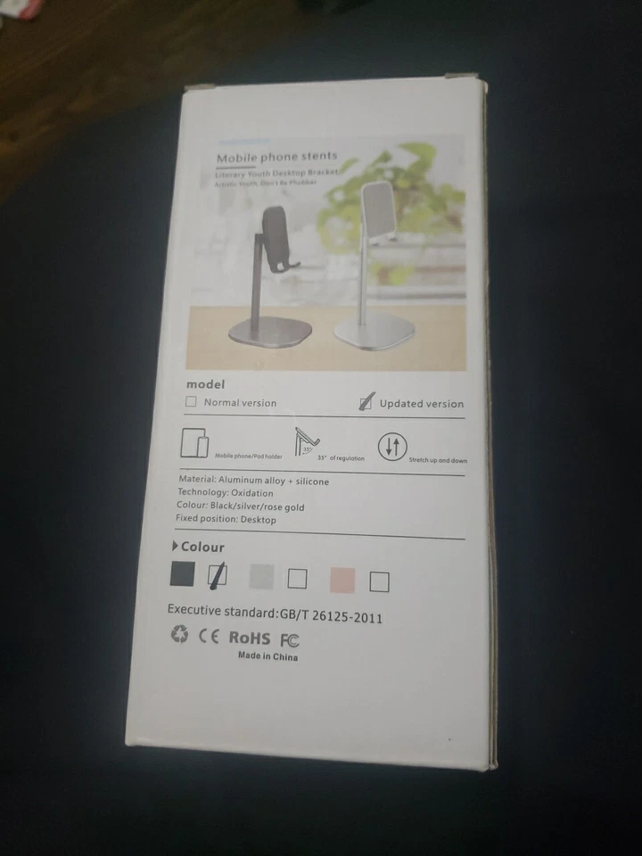 Adjustable Cell Phone Tablet Stand Desktop Holder Desk Mount For iPhone iPad USA - Image 2 of 3