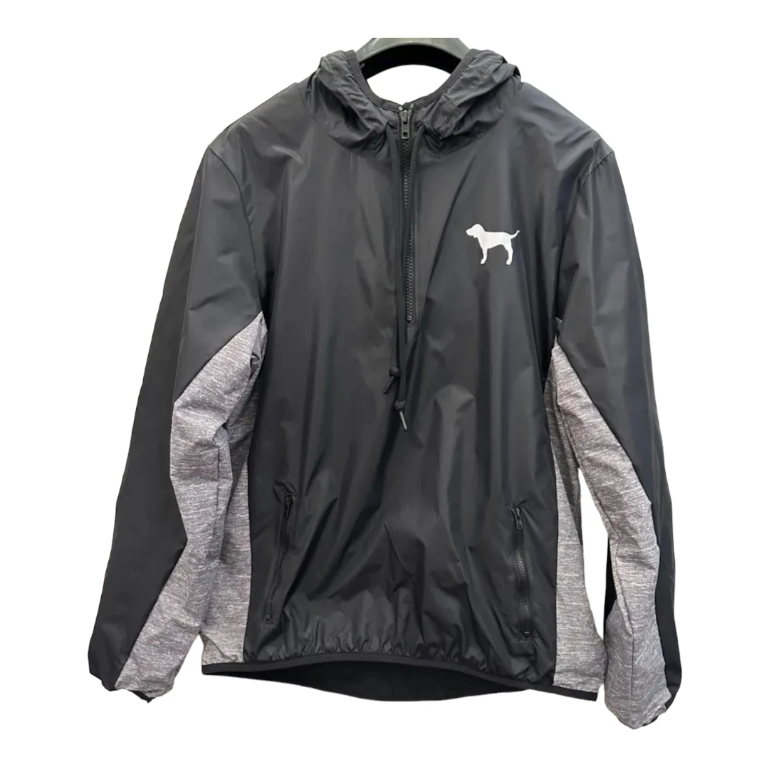 UNDERCOVER Giacca frangivento nera Victoria's Secret ROSA quarto cerniera nera taglia XS S