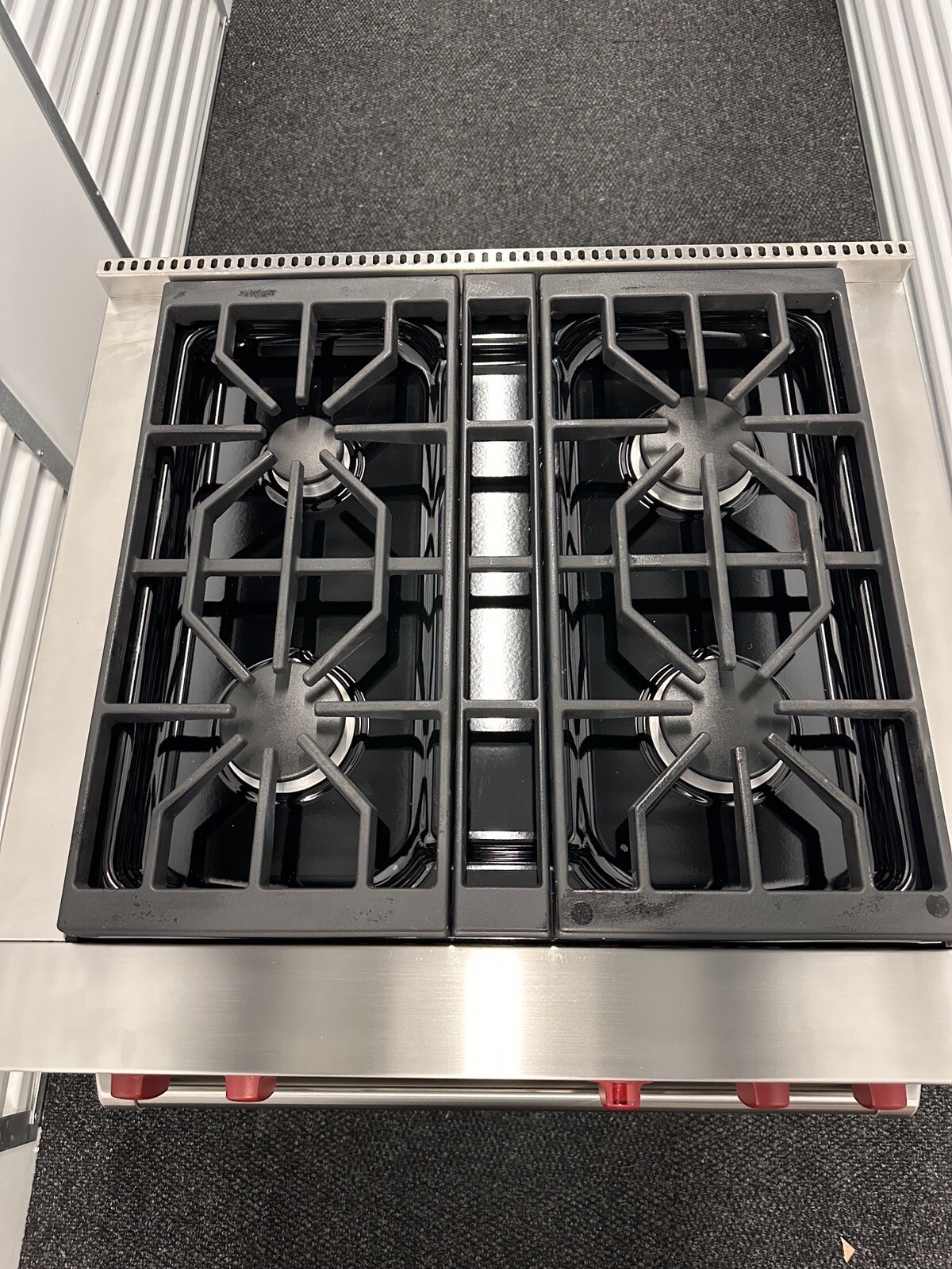 Wolf DF304 30" Dual Fuel Range 4 Burners Red Konbs eBay