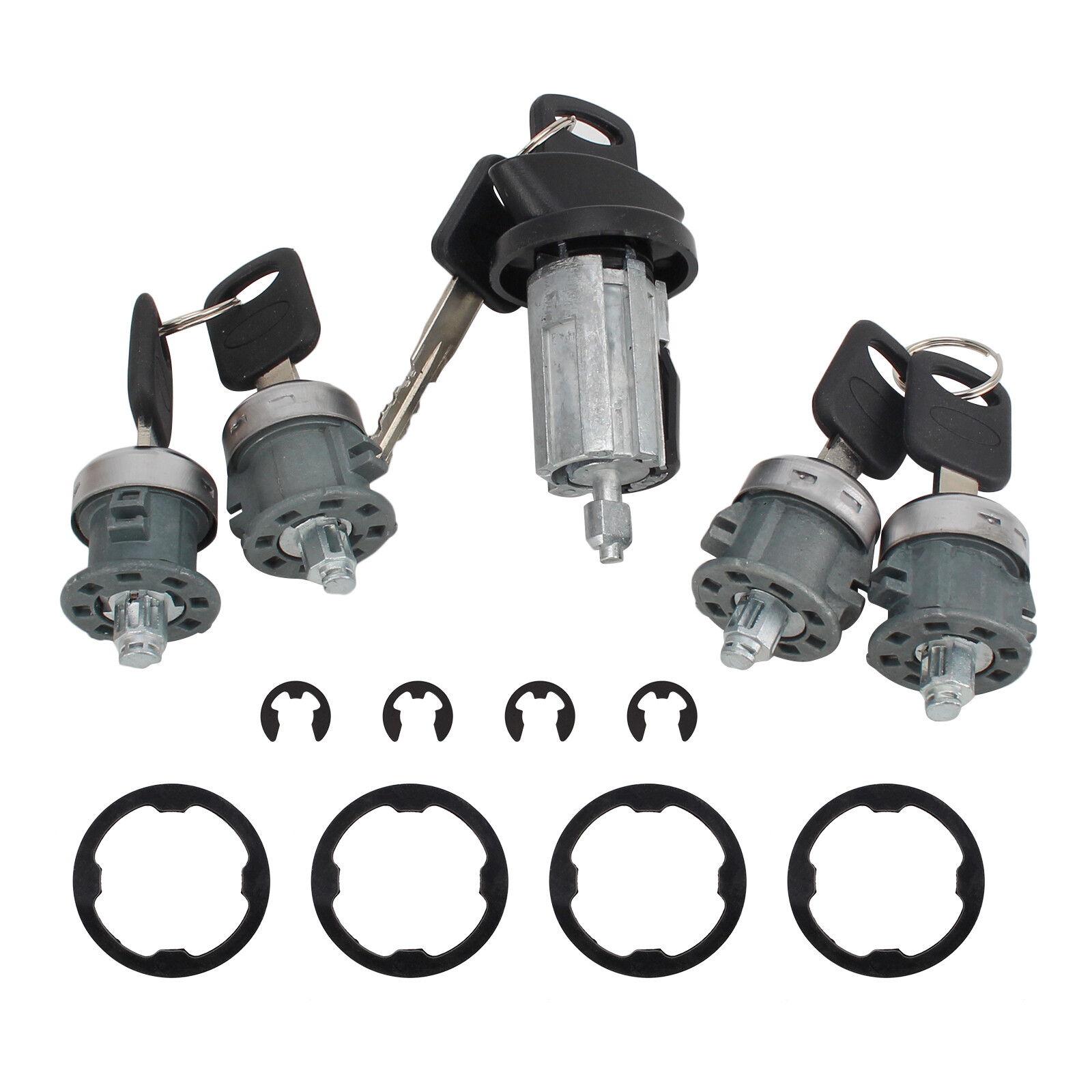 Ignition Cylinder & 4 Door Lock Set For Ford Econoline Van E150 E250