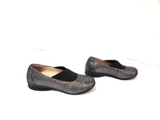 Dansko Ann Silver Metallic Leather Slip On Comfort Shoes Women's EU 38/ US 8 NWD