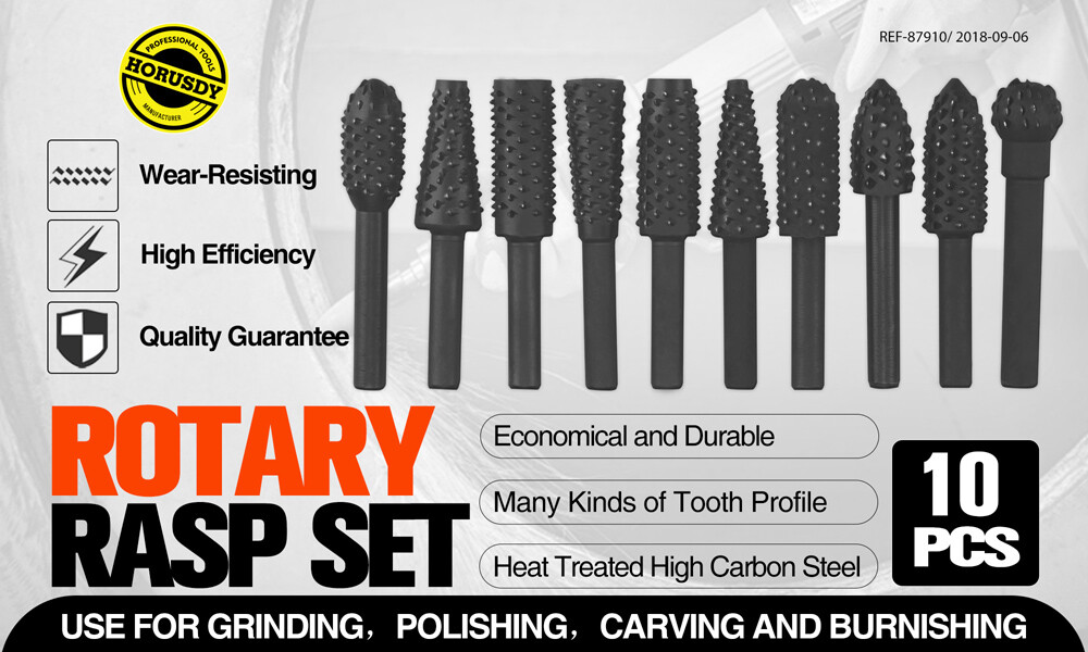 10Pc Rotary Bits Set Router Drill Bit Burr Wood Rasp File Drill Bits ...