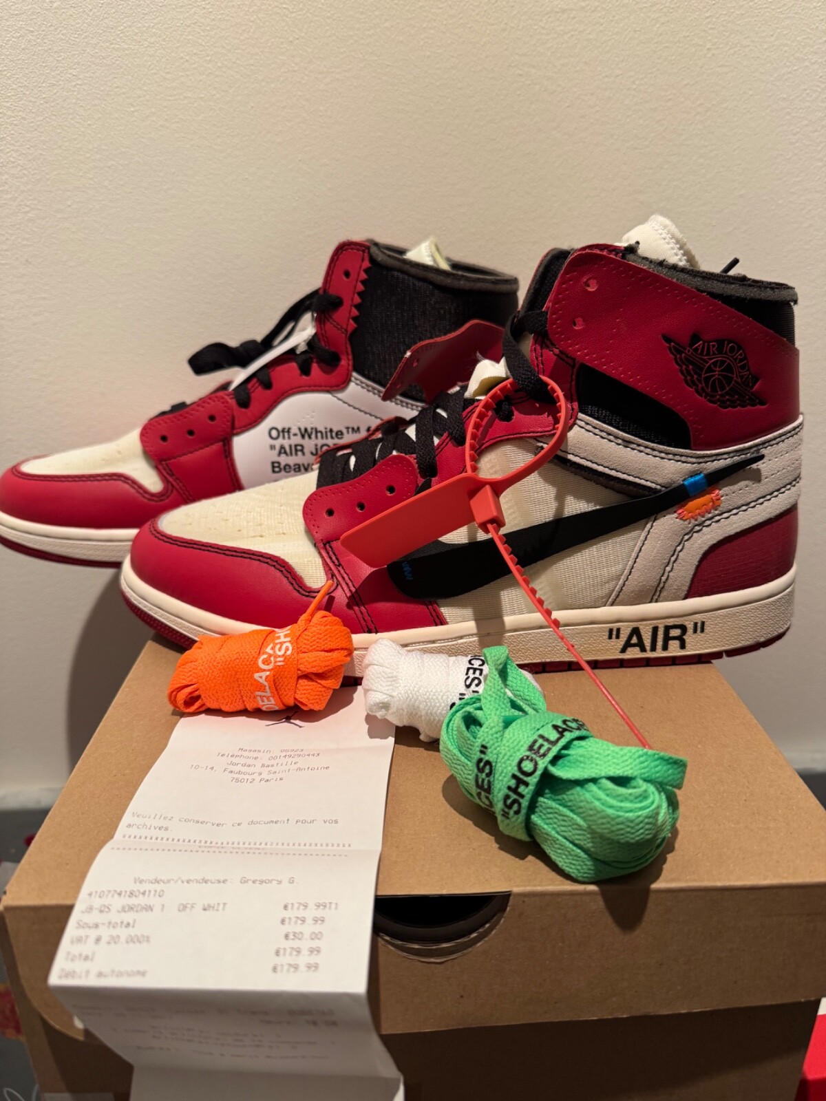 OFF WHITE X NIKE Nike Jordan 1 off white Retro OG x Chicago Taille 11