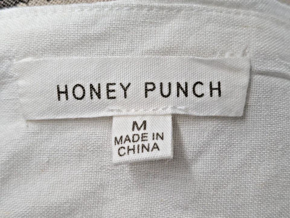 Top halter HONEY PUNCH blanco algodón lino recortado bordes crudos Foto 2 de 4