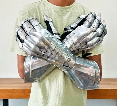 Medieval Nazgul Gloves set Ring Wraith LOTR Gauntlet Witch King Knight Gloves