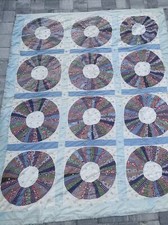 Vintage Quilt Dresden Plate Design 78" x 66  