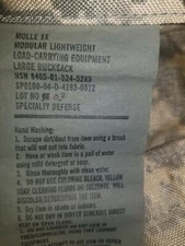 USGI Military Surplus Large Rucksack Backpack Molle II ACU Camo NOT COMPLETE 