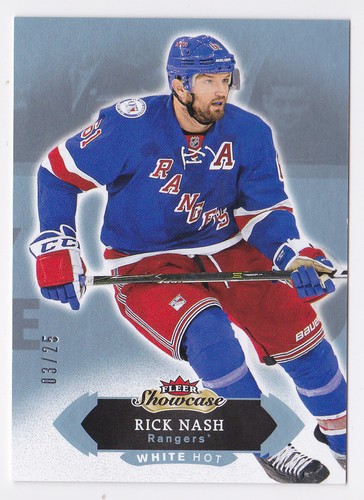 16-17 Fleer Showcase Rick Nash /25 WHITE HOT NY Rangers 2016