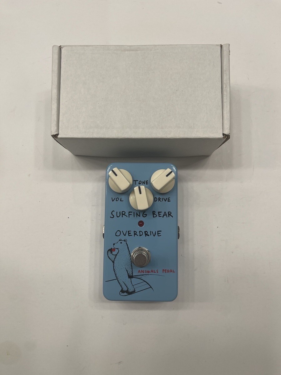 Animals Pedal Surfing Bear V1 Overdrive Guitar Effect Pedal + 