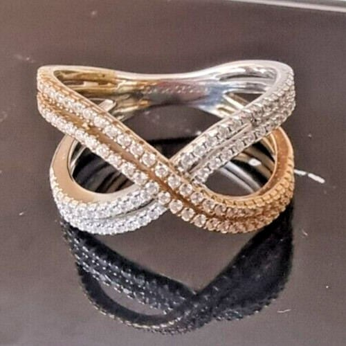 JCM SOLID MULTI-TONE 925 STERLING SILVER AND GOLD… - image 1