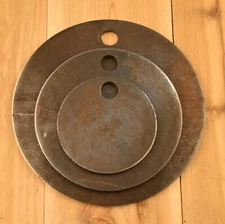 AR500 1/4" Steel Shooting Targets 4" 6" 8" Circles - Set of THREE