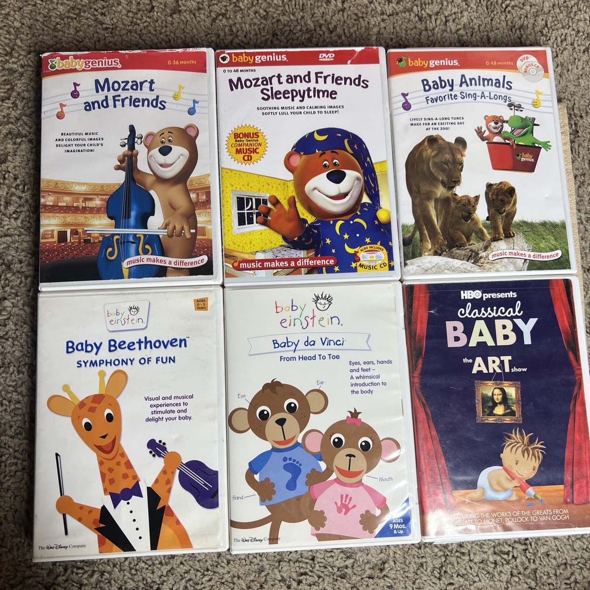 Childrens Classical [DVD](中古品) 6 Dvd Lot Baby Einstein & Baby Genius Beethoven Da Vinci Mozart