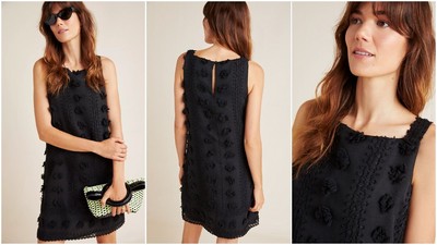 mischa embroidered shift dress