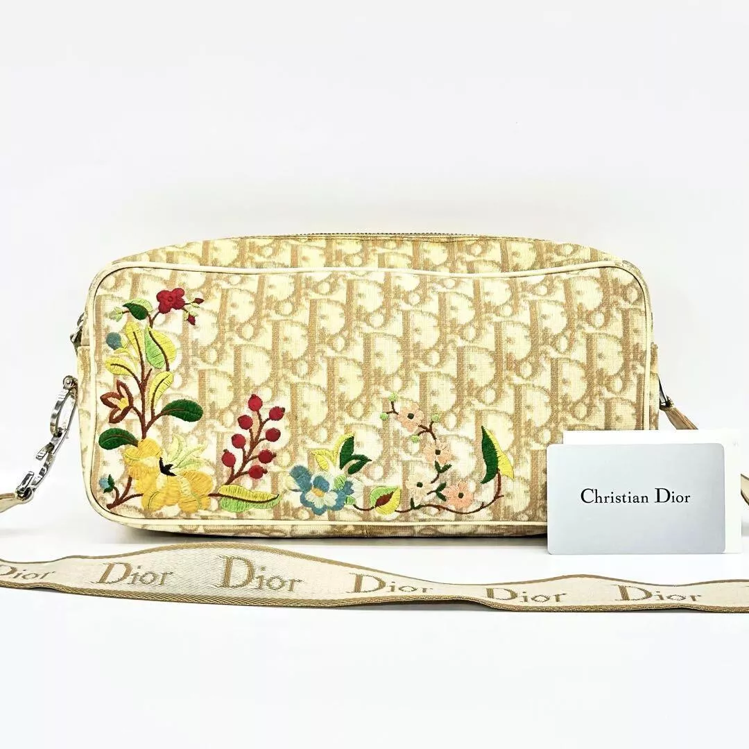Sac bandoulière Christian Dior trotteur fleur