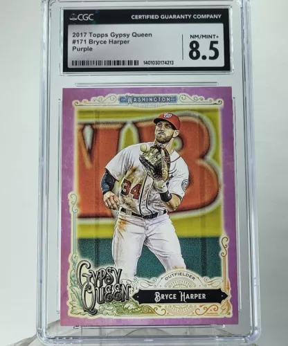 2017 Topps Gypsy Queen Purple /250 Bryce Harper #171 CGC8.5