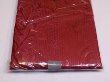 Bella Burgundy Red Tablecloth 70" Round Holiday Damask NEW Elrene Home Fashions