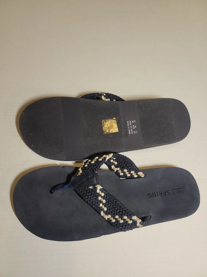 Call It Spring Flip Flops New Blue Braided Strap Unisex/ Women Size 11 - Image 3 of 4