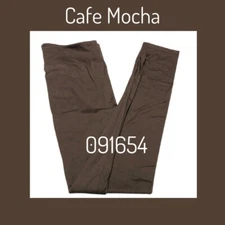 TC2 LuLaRoe ~ SOLID CAFE MOCHA BROWN ~ Leggings SIZES 18+, new in package