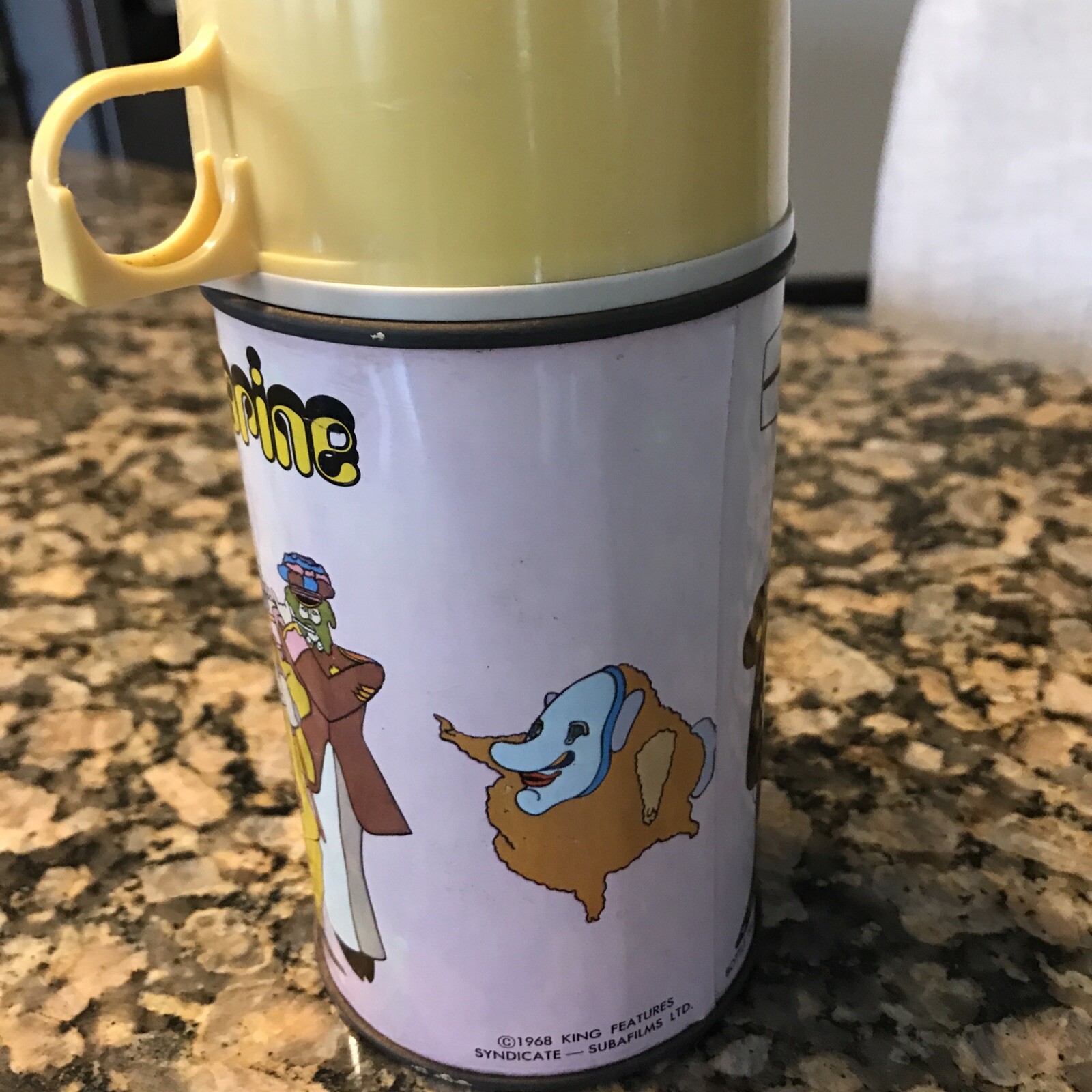 BEATLES Yellow Submarine 1968 Vintage Original Lunch Box Lunchbox With