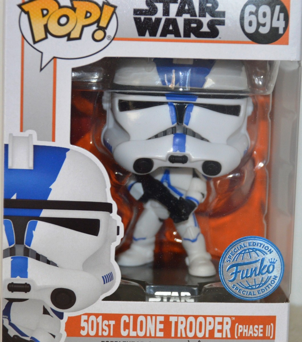 Star Wars Funko pop 501st CLONE TROOPER Phase II 694 Edition Spéciale