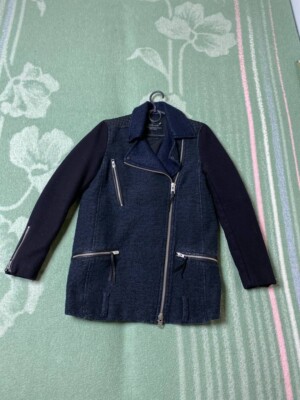 Allsaints Womens Full Zip Jacket Size US 4 SunFaded Crashed Unisex 90s