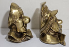 Solid Brass Clown Emmett Kelly & Clarabell Bookends / Door Stops (2) — photo 4