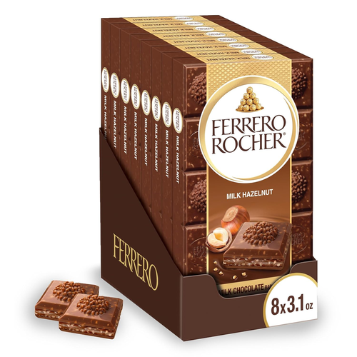 Premium Chocolate Bars, 8 Pack, Milk Chocolate Hazelnut, Luxury Chocolate, Indiv - 第 12/12 張圖片