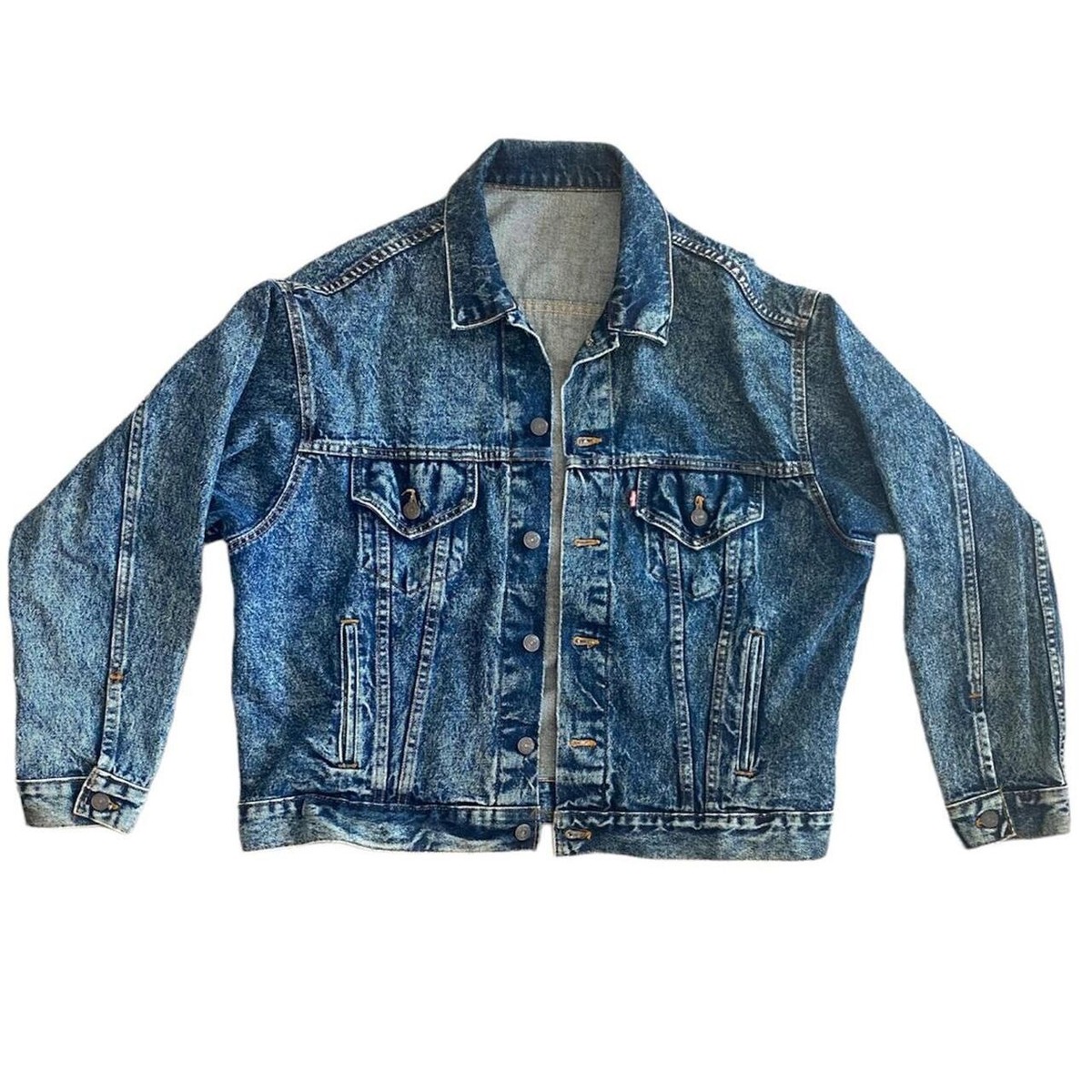 Vintage Levi's Men's 715 Button Code- Acid Washed Denim Jean Vintage Levi's Men's 715 Button Code- Acid Washed Denim Jean