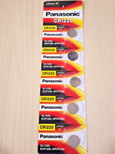 5 x New CR1220 3 volt lithium watch remote battery Exp 12/2033