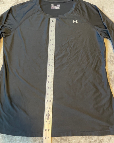 Under Armor Fitted Heat Gear Large Women's Long Sleeve Black - Picture 3 of 7