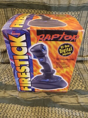 PC Concepts Raptor Firestick Joystick Digital with 4-Way Hat Switch   U