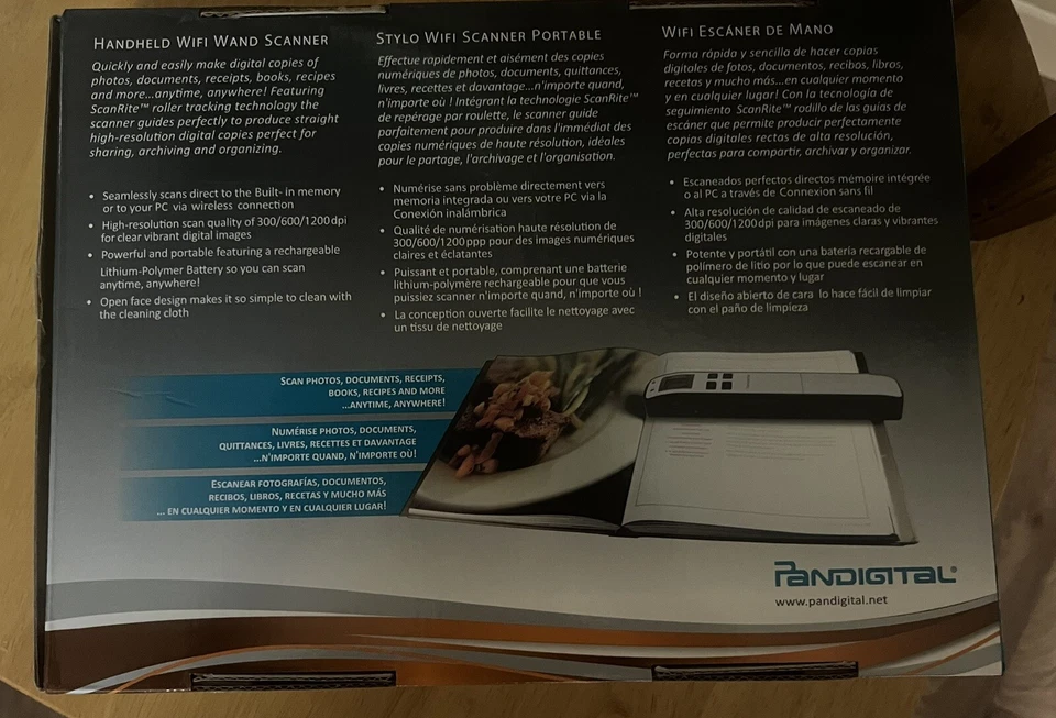 Pandigital S8X1102BE Handheld WiFi Wand Scanner 8.5"x14" BLUE - BRAND NEW! - Image 2 of 2