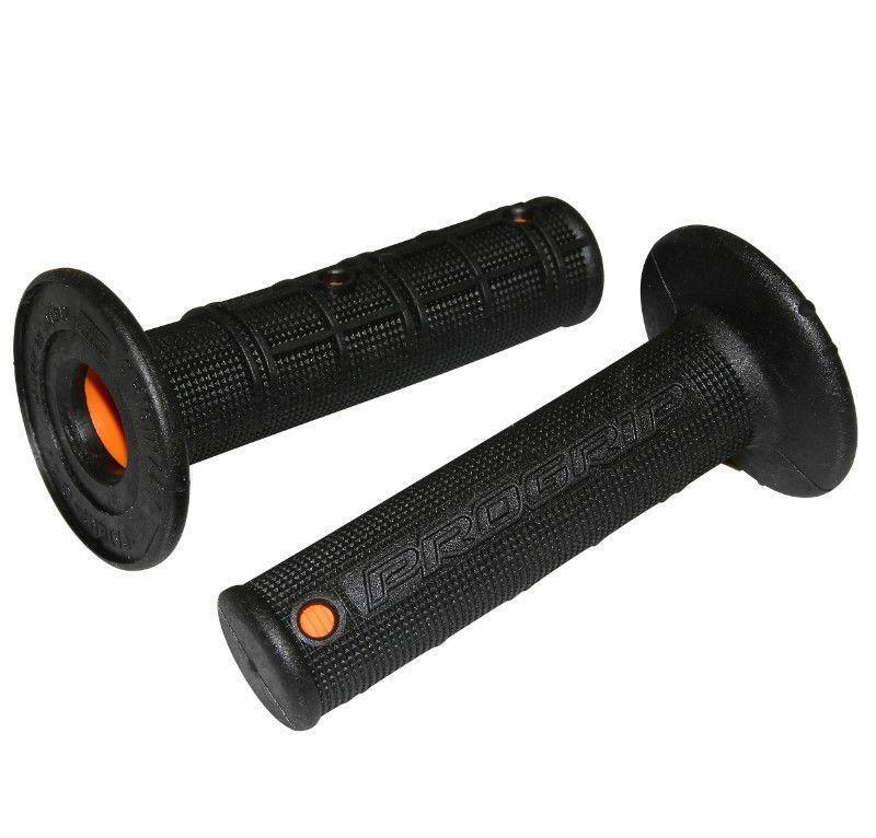 Poignées off road ProGrip 799 double densité anti-ampoules pour moto cross-mx orange noir 118mm