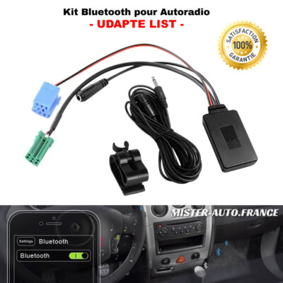 Adaptateur Bluetooth 5.0, Mini ISO 6Pin 8Pin, Connexion Sécurisée, Universel Pour Espace Laguna, AUX Audio Auto, Technologie Haute Fidélité, Facile Installation