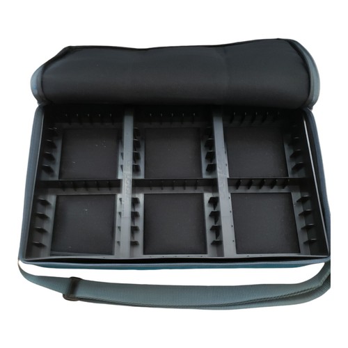Case Logic Teal Blue Cassette Carrying Case Tape Storage Holder w/Removable Rack - Picture 7 of 7