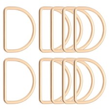 Metal D Ring Heavy Duty Welded D Rings Metal Buckle 2" Light Gold 10Pcs