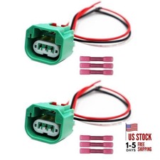 2PCS 3-Way High/Low Beam Headlights Connector Compatible with Dodge Ram 1500.